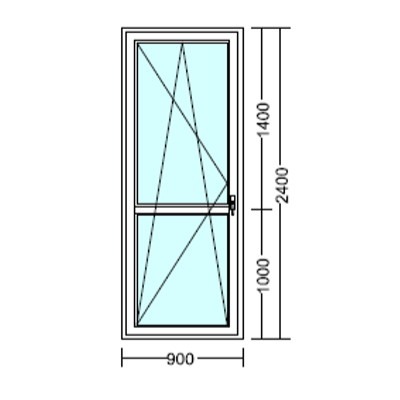 Bukó-nyíló műanyag erkélyajtó