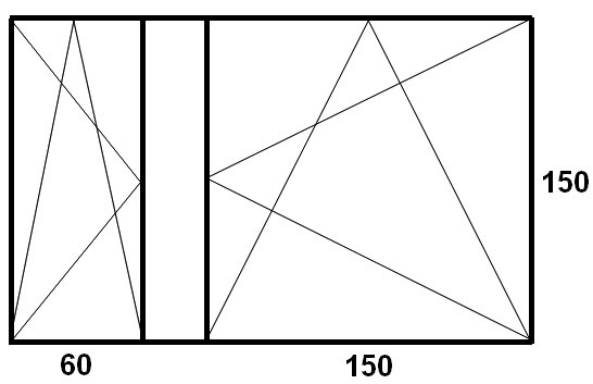 240 x 150 méretű műanyag panellakás ablak