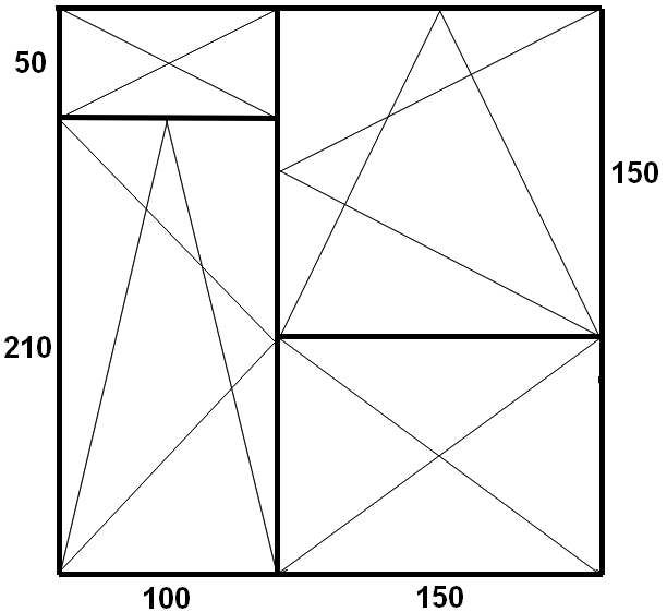 250 x 260 méretű panelablak