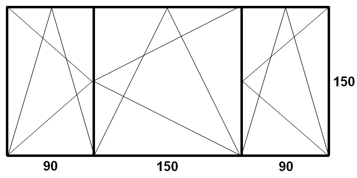 330 x 150 méretű tokosztott panel ablak cseréje