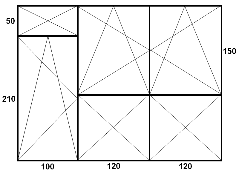 340 x 260 méretű panelablak