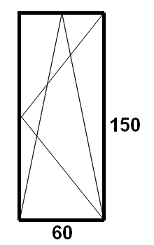 60x150 méretű panelablak