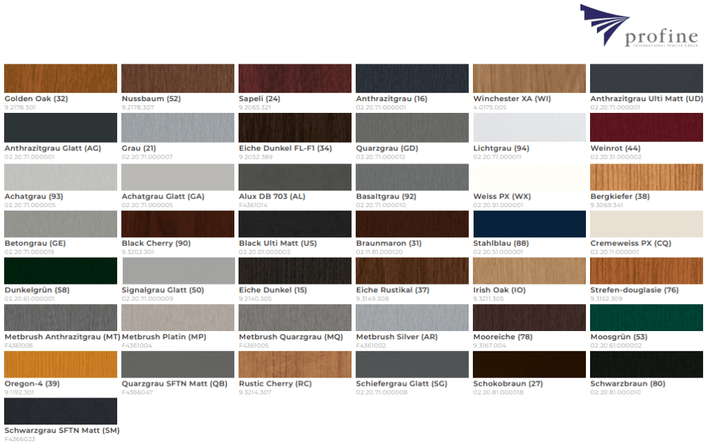 kömmerling profine 88 md szinek