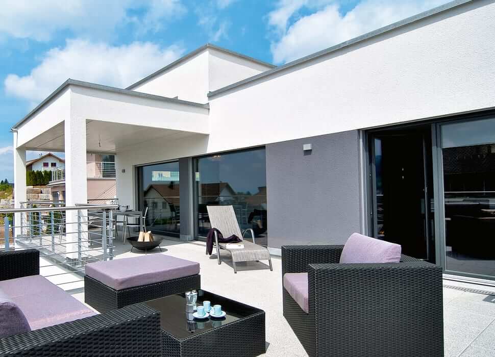 Új építésű családi ház ablakok